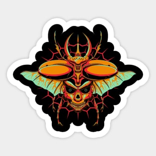 Mecha Beetle Skull Sticker